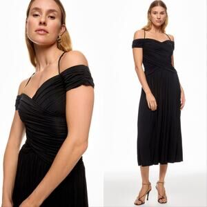 Rosetta Getty Off the Shoulder Ruched Bodice Dress